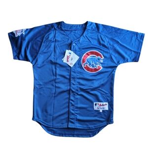 Chicago Cubs Jersey Soto 18 Signed, Blue Majestic Baseball Men's 48 New